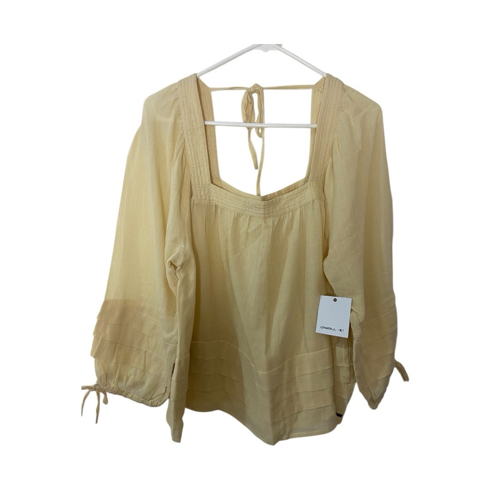 O'Neill Pale Yellow Peasant Blouse